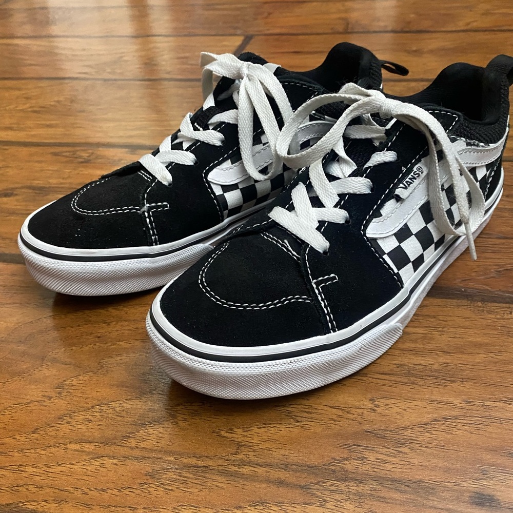 Vans Old Skool Classic Size Youth 4.5 Black with Black and White Checkers